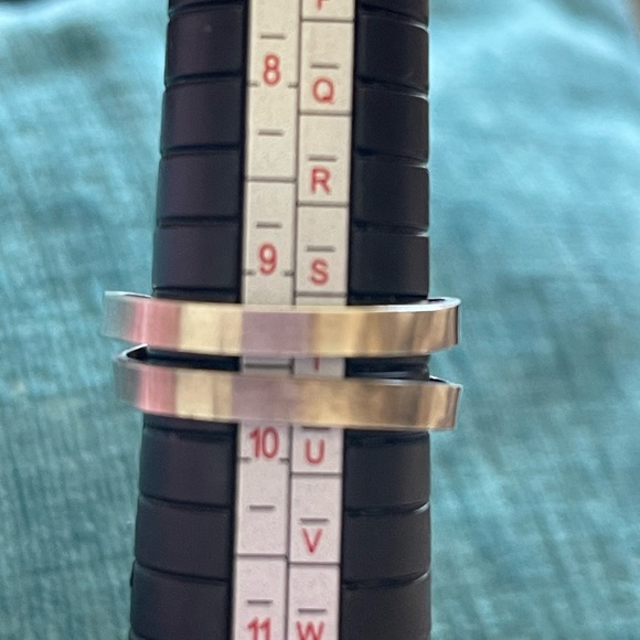 Sterling Silver and turquoise ring size 9 1/2- 9 3/4 item # 0007 - Picture 3 of 7